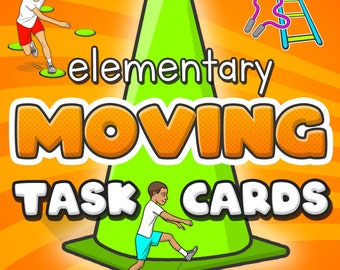 Movement & locomotion skills - Printable task cards for PE and sport