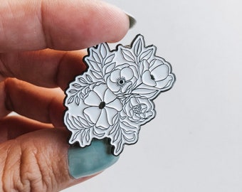 Bunch of Flowers 1.5” Soft Enamel Pin | Modern Florals Pin