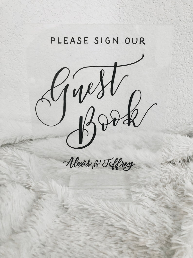 Guest buy Book 8x10 Acrylic Sign