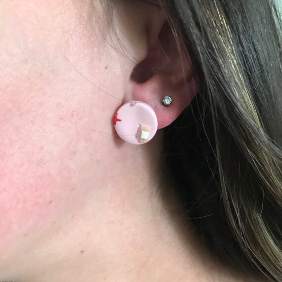 Bandaid stud earrings medical earrings polymer clay earrings Claydohco stud earrings studs paramedic earrings nurse earrings