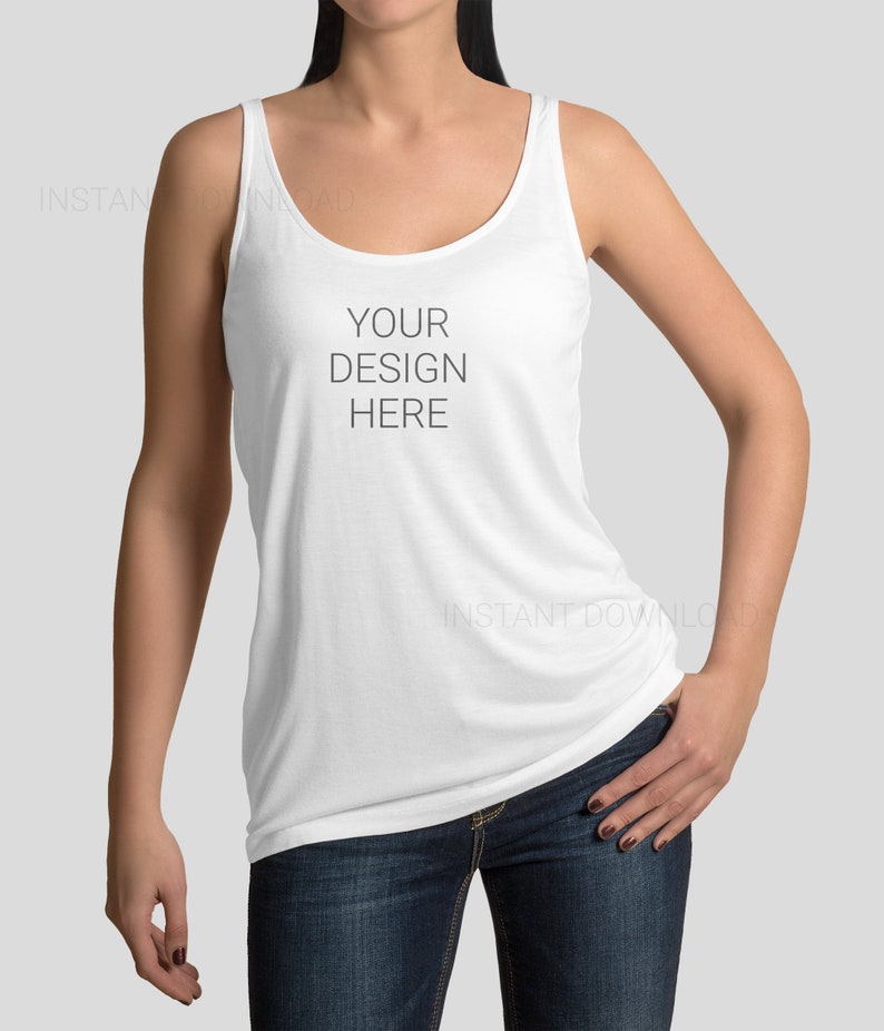 Download Tank Top Mockup White T-shirt Mockup White Tank Top Mockup | Etsy