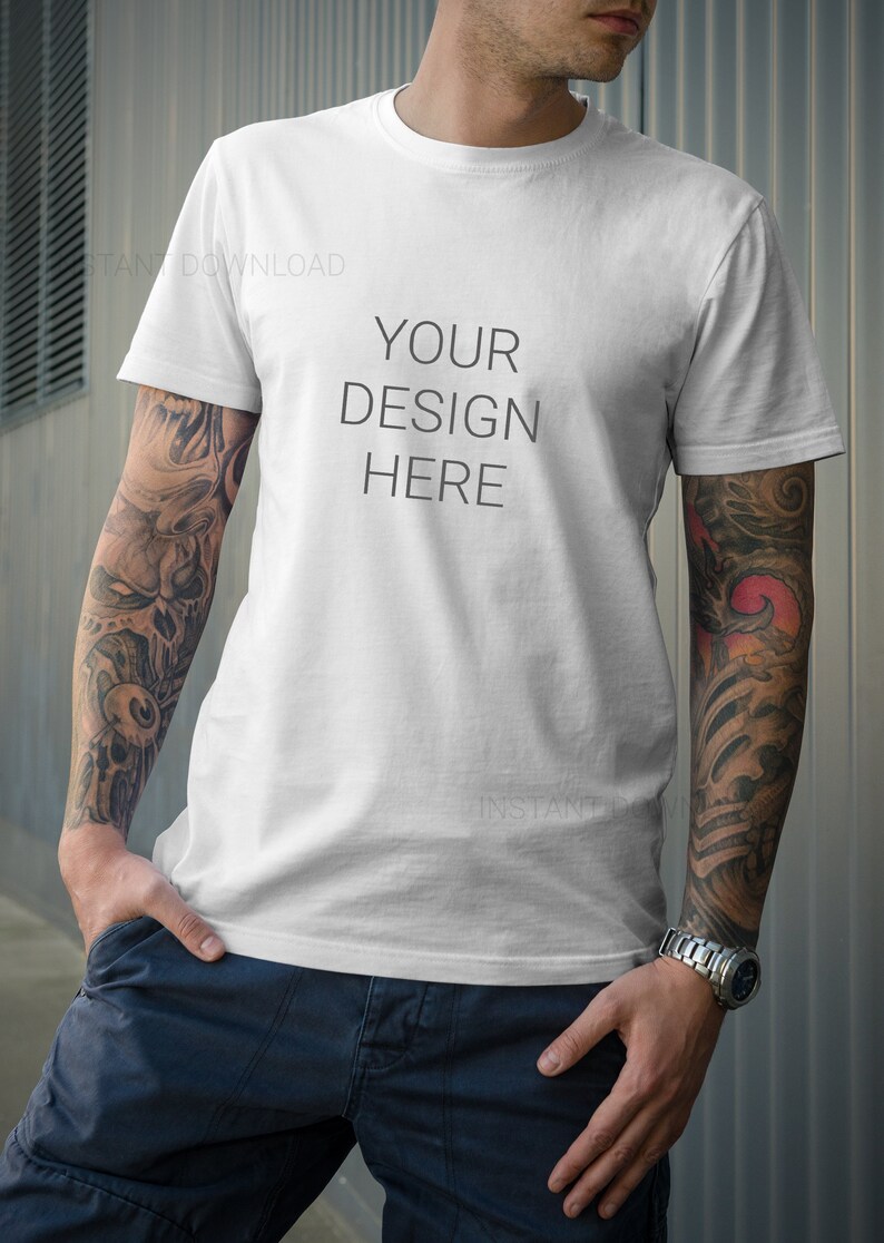Download T-shirt Mockup T-shirt Mockup Bundle White Tshirt Mockup ...