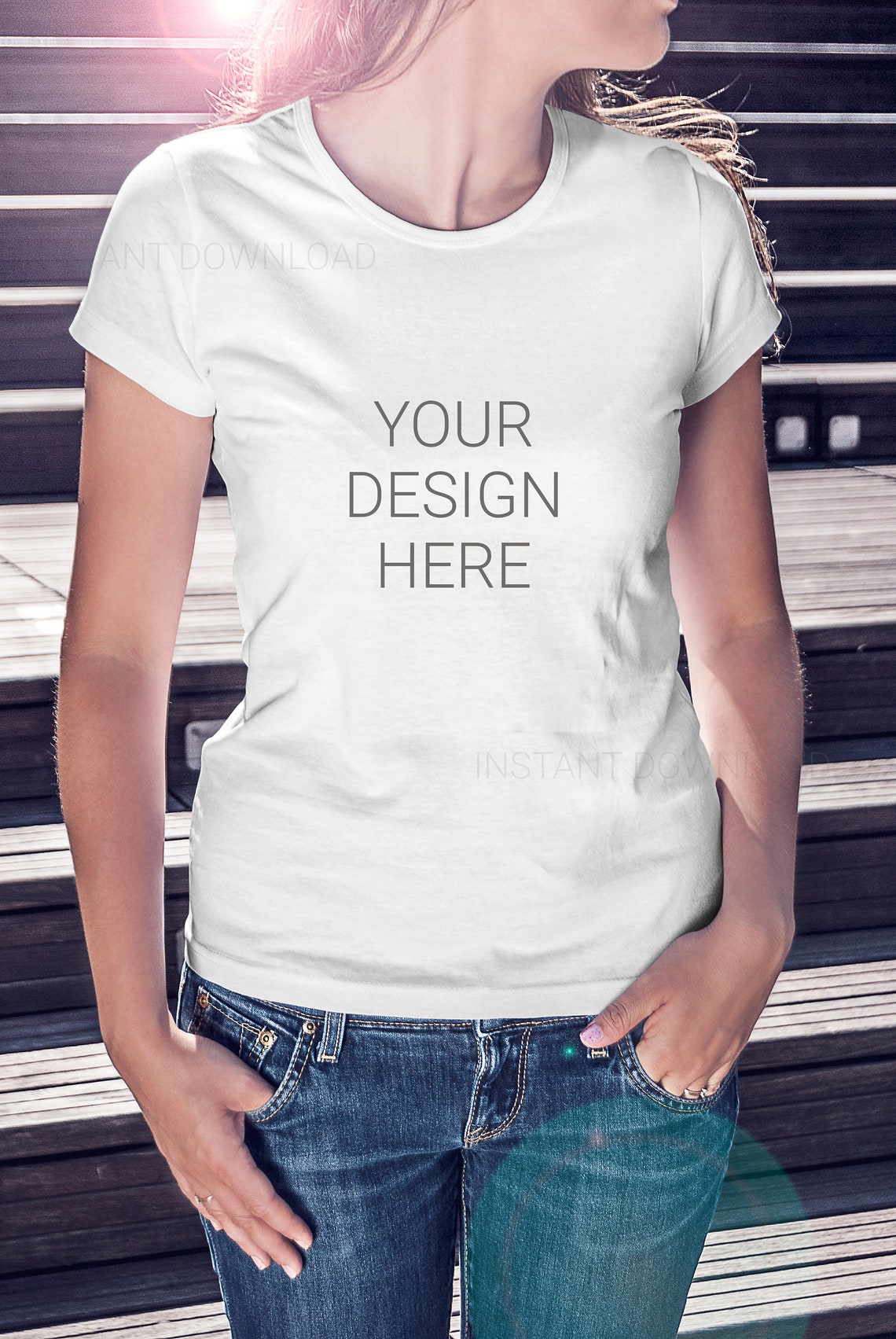 Download T-shirt Mockup Model Mockup White T-shirt Mockup Model | Etsy