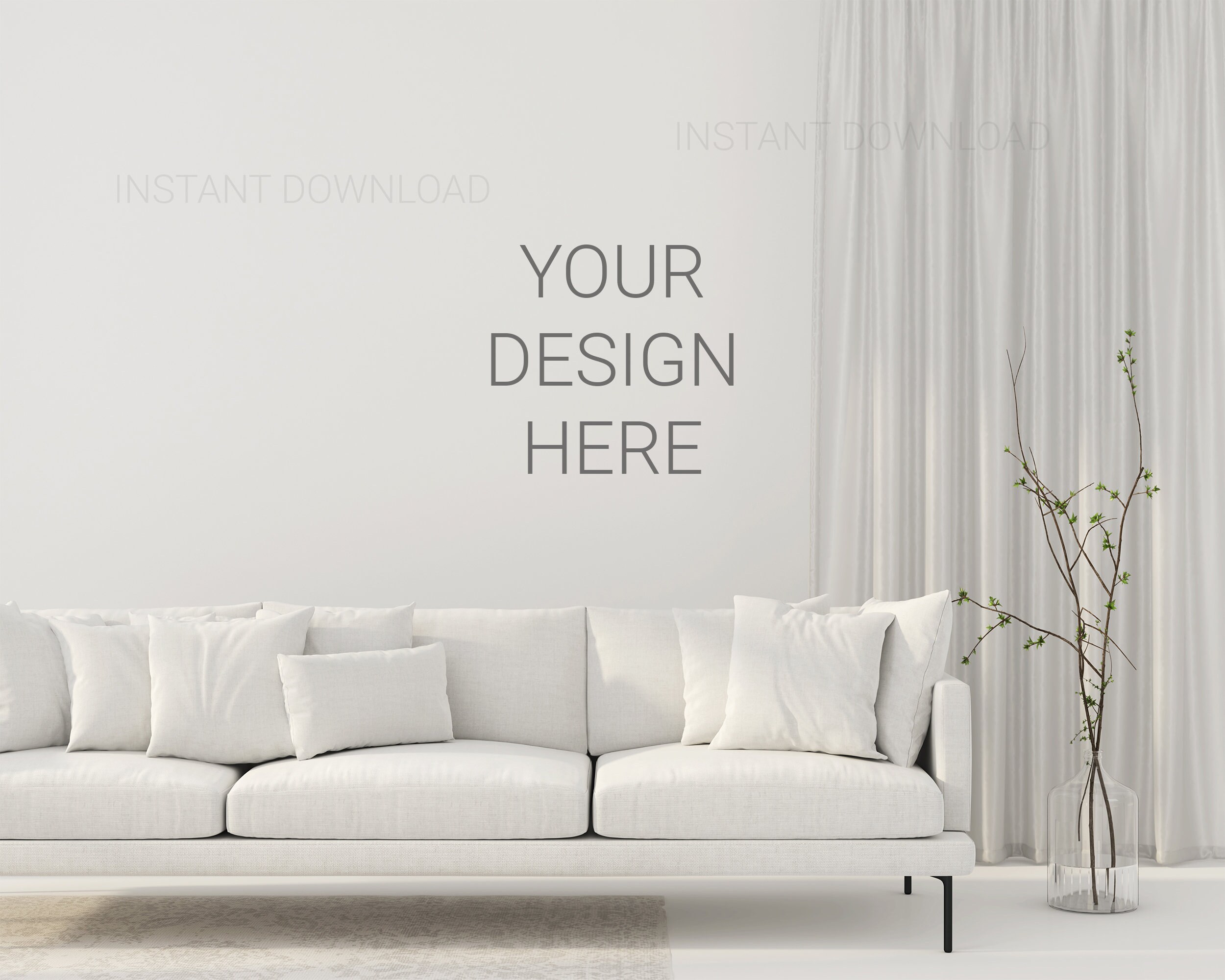 Blank Wall Mockup Wall Art Mockup Blank Wall Mock up White | Etsy