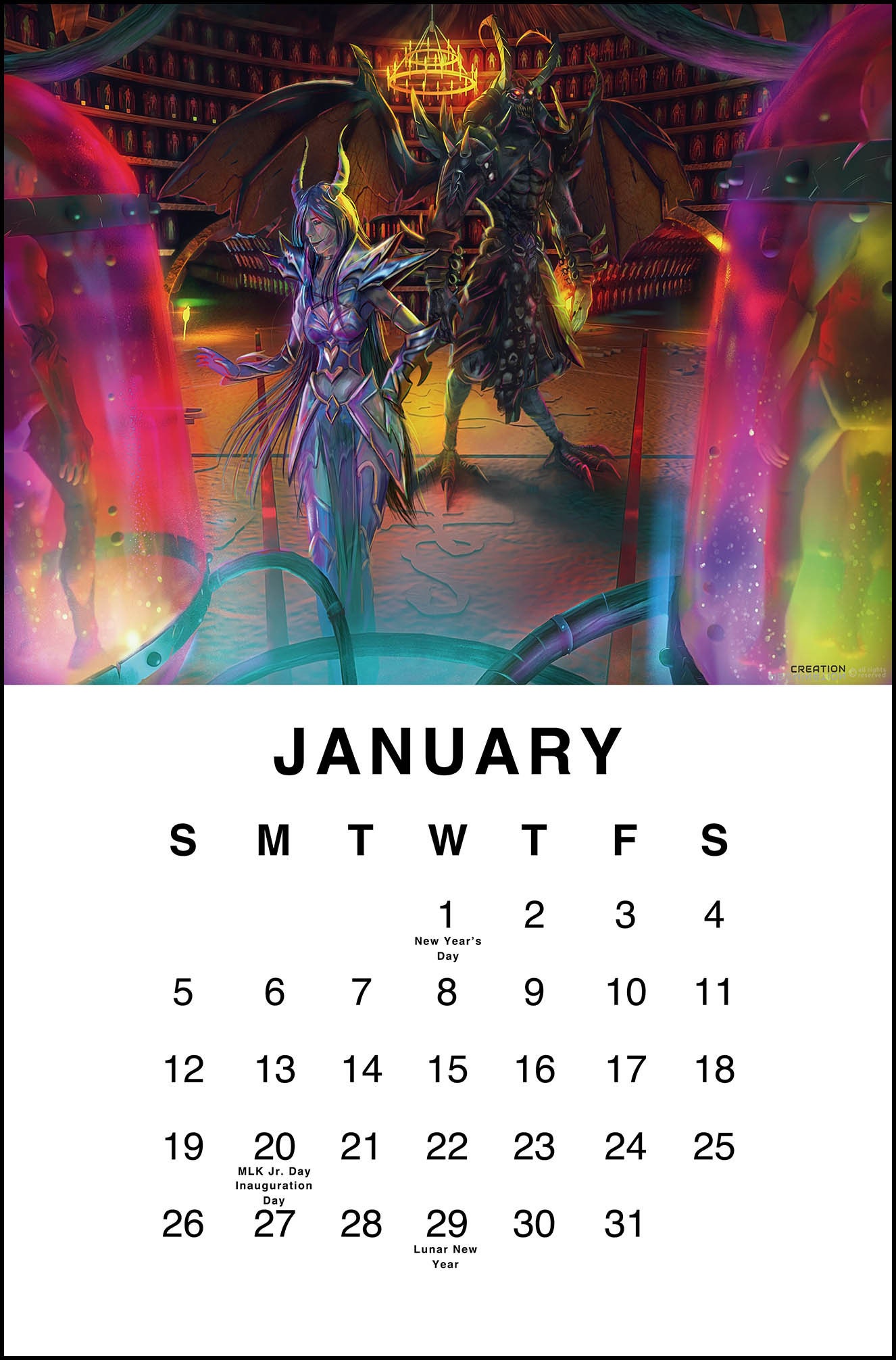 epic-2024-fantasy-calendar-11-5-x-17-5-by-creation-abomination-etsy