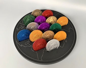 Globe AA Medallion Holder, Sobriety Gift, Recovery Coin Display
