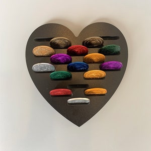 Heart Shaped AA Chip Holder, NA Coin Holder, Sobriety Gift, Recovery Gift, Gift for Alcoholic, Recovery Medallion, AA Chip Display, 12 Step