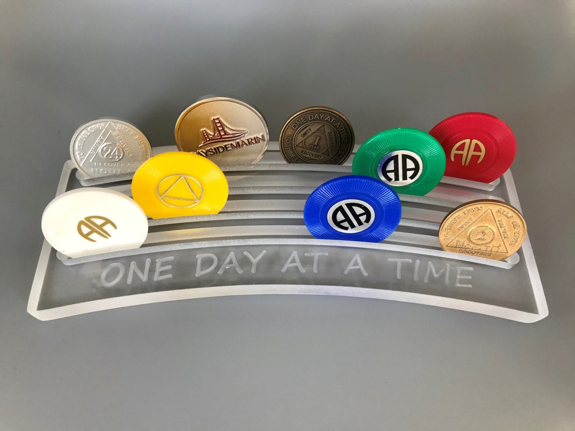 AA Chip Holder AA Coin Holder Sobriety Gift Recovery Gift Etsy