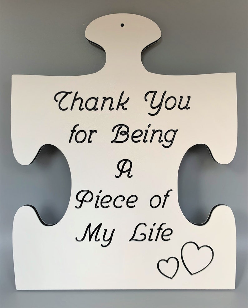 Engraved Puzzle Piece Sign, Teacher Appreciation Gift, Thank You Wall ...