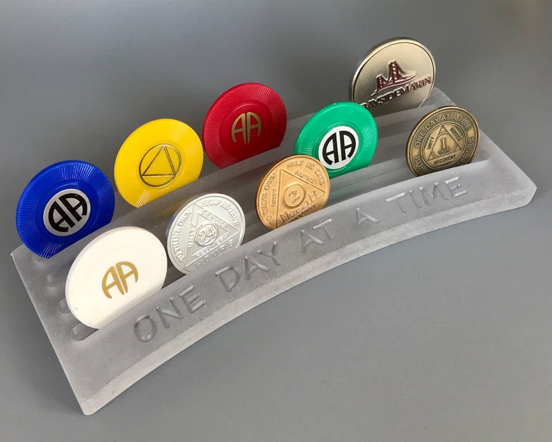 AA Chip Holder AA Coin Holder Sobriety Gift Recovery Gift Etsy
