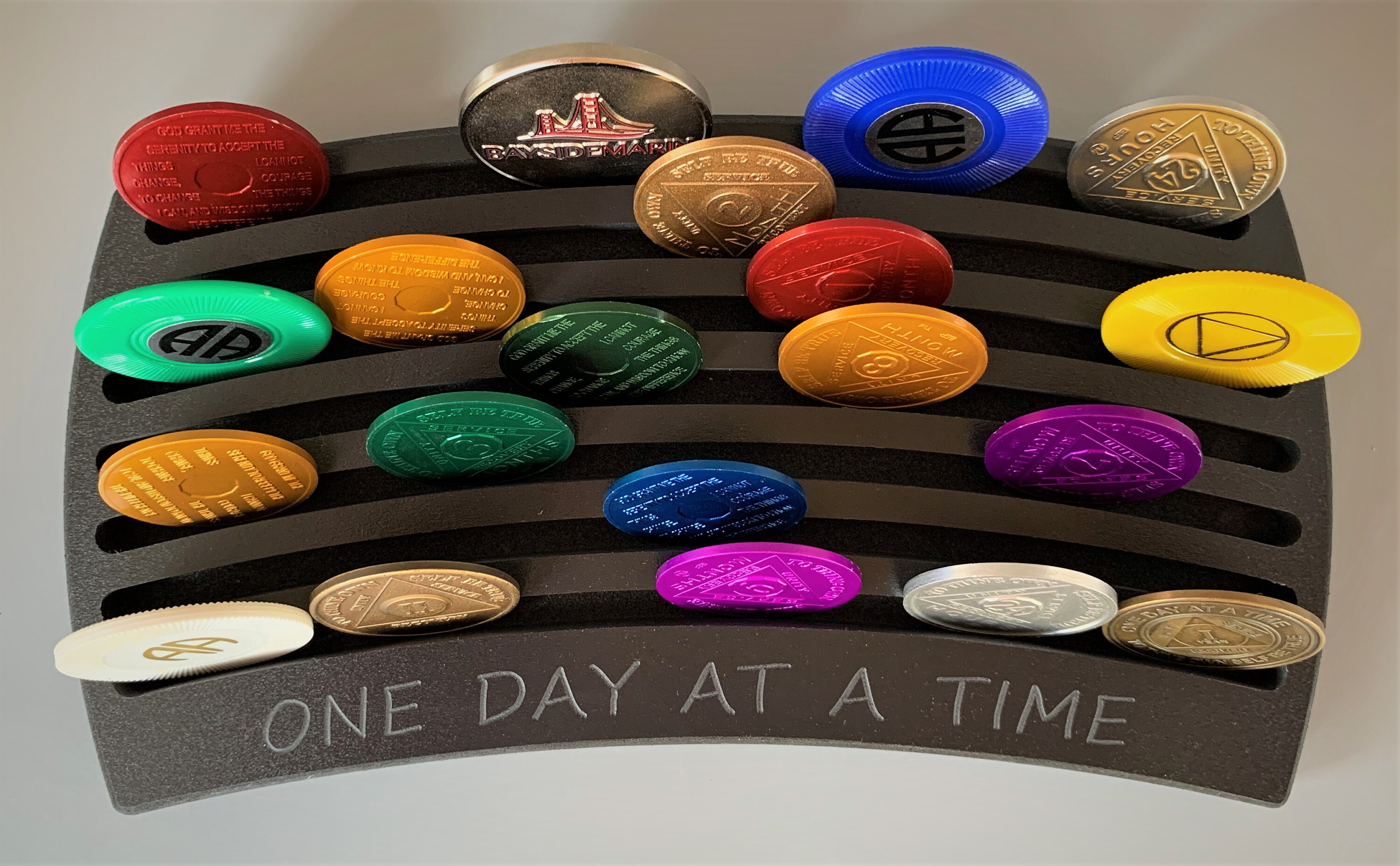 Large AA Chip Holder Alcoholics Anonymous Recovery Gifts AA Etsy