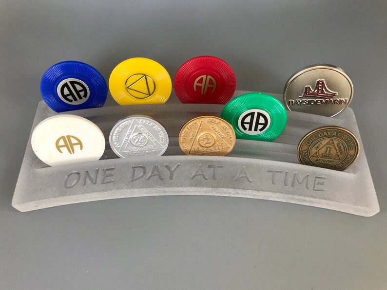 AA Chip Holder AA Coin Holder Sobriety Gift Recovery Gift Etsy