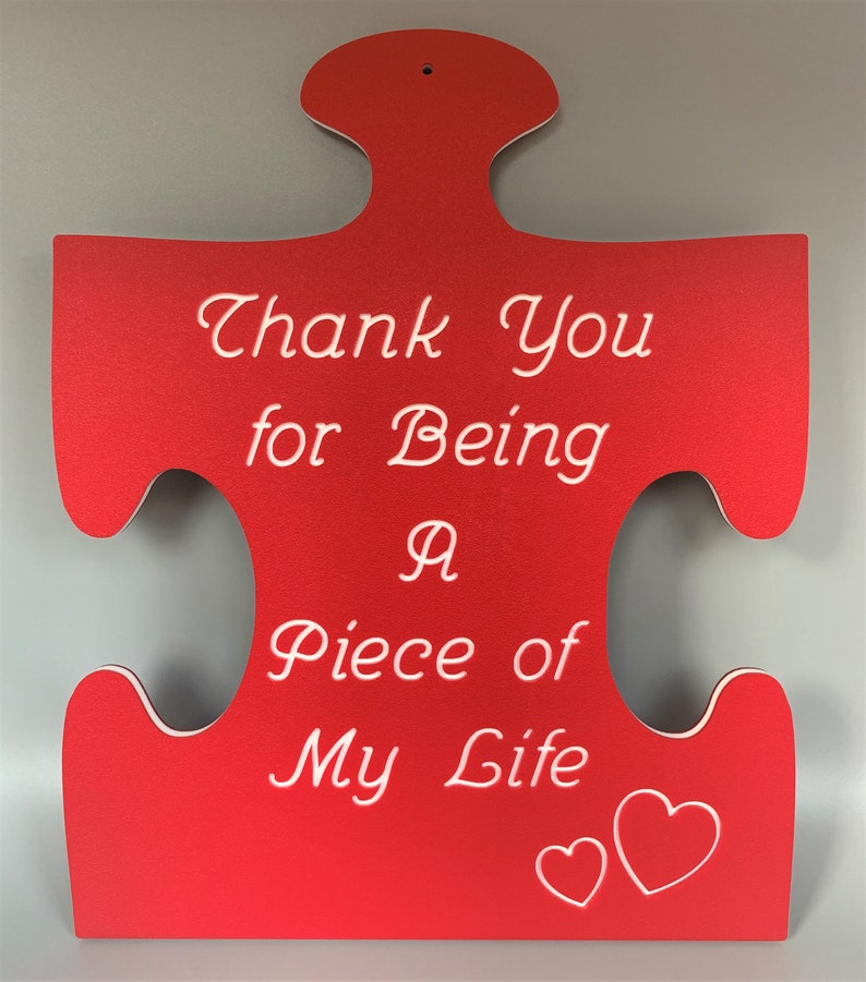 Engraved Puzzle Piece Sign, Teacher Appreciation Gift, Thank You Wall ...