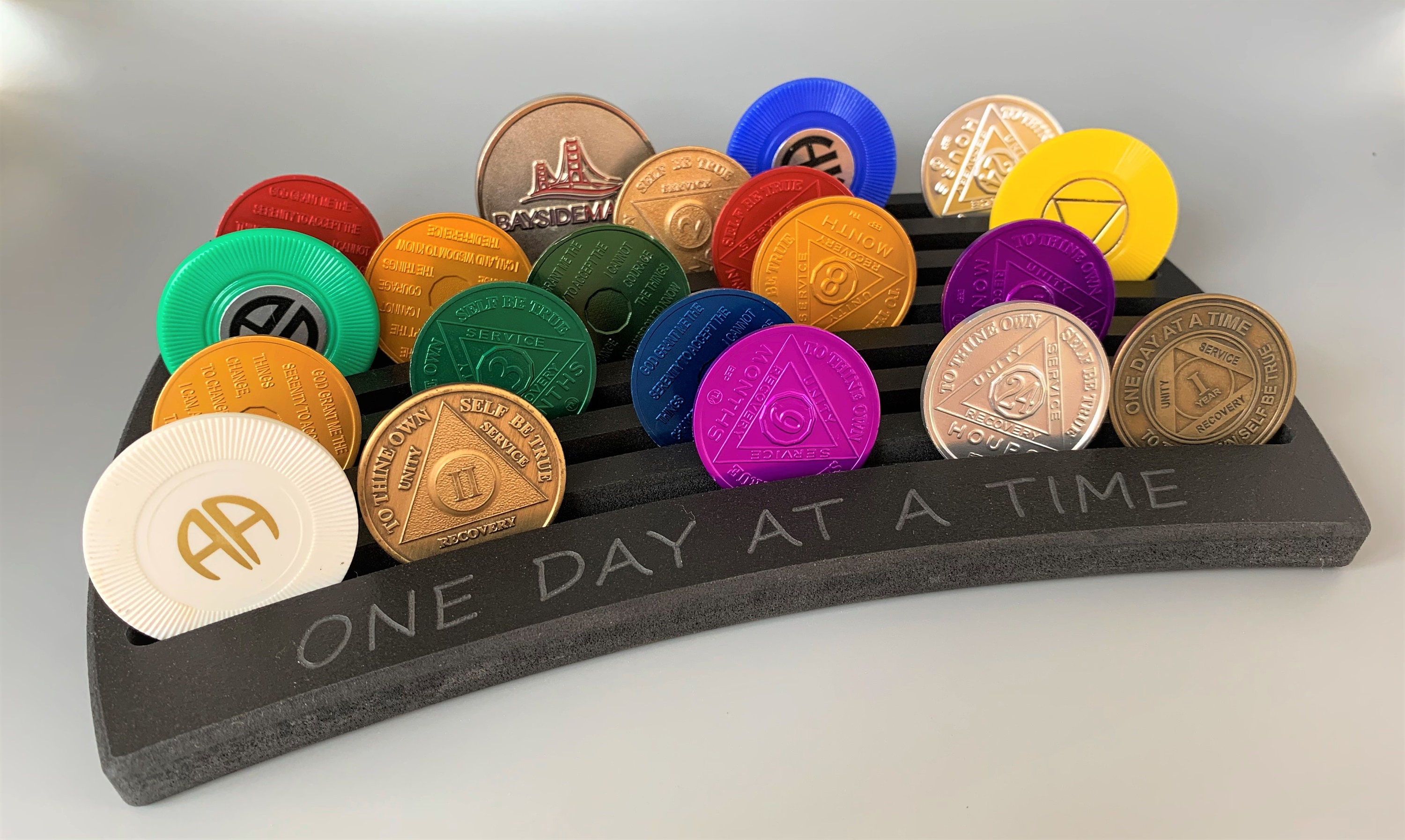 Large AA Chip Holder Alcoholics Anonymous Recovery Gifts AA Etsy