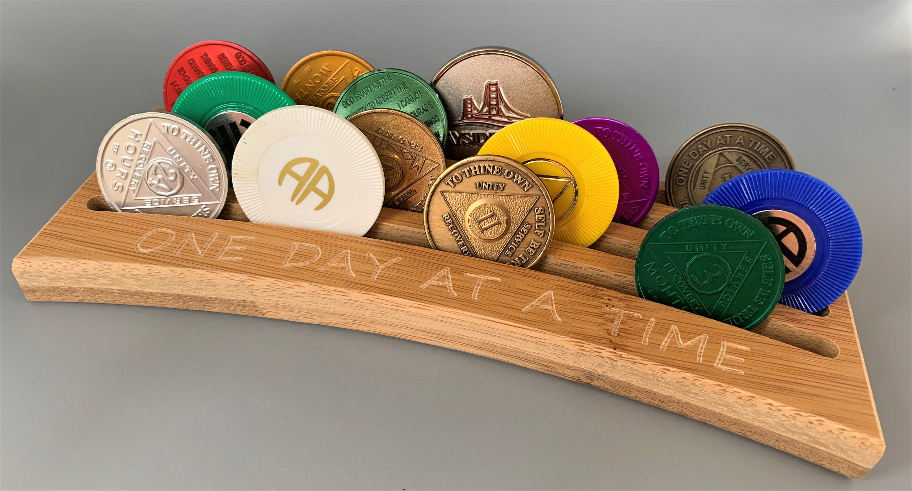 AA Chip Holder AA Coin Holder Sobriety Gift Recovery Gift Etsy