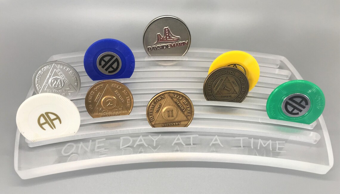 Large AA Chip Holder AA Recovery Gifts Sobriety Gift AA Etsy