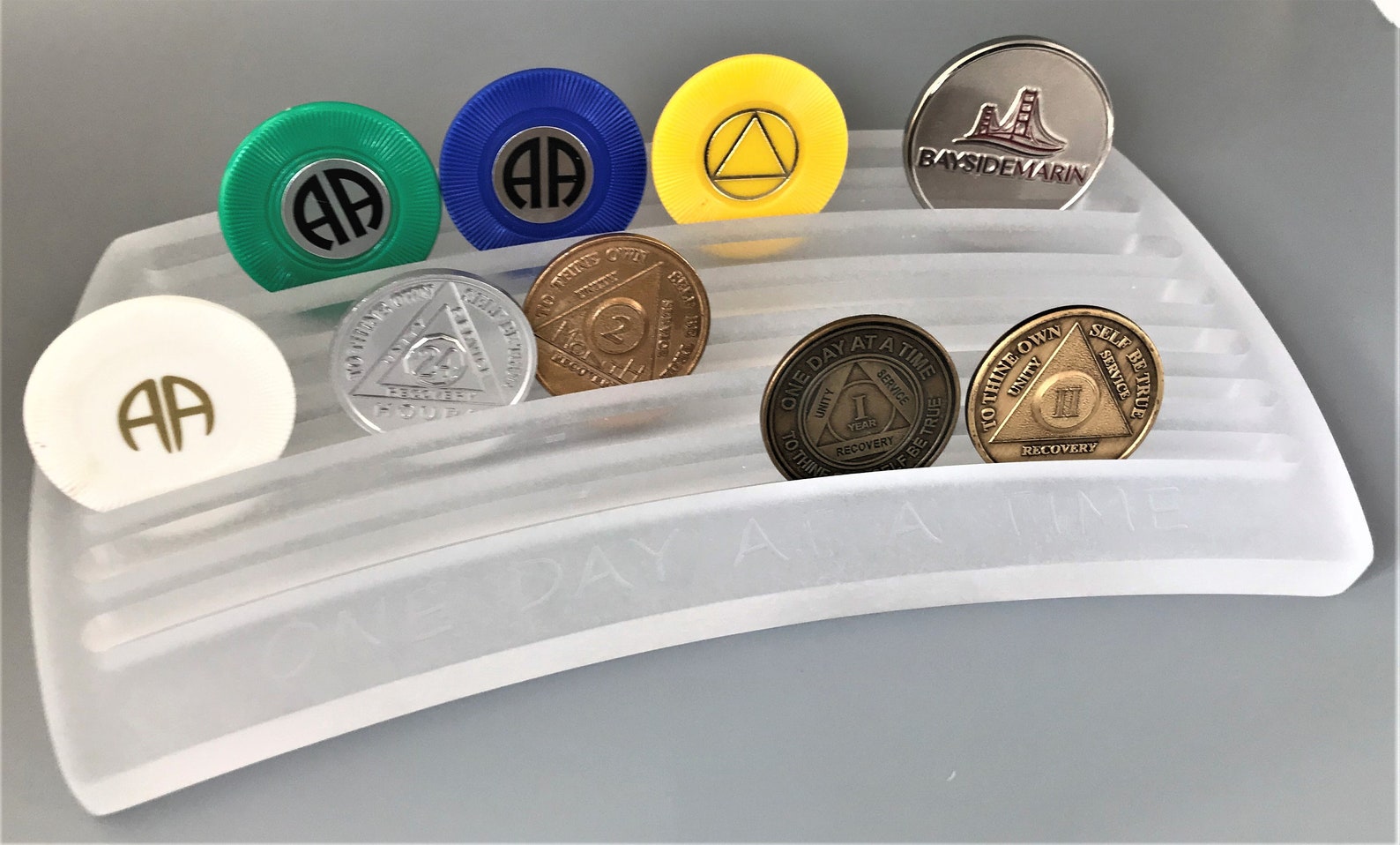 Large AA Chip Holder AA Recovery Gifts Sobriety Gift AA Etsy