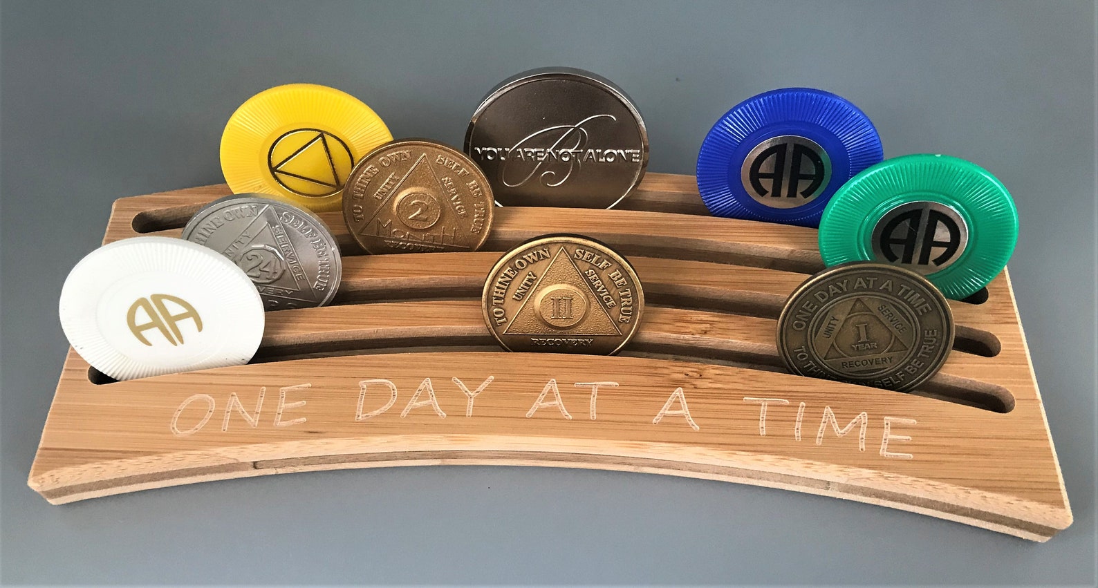 AA Chip Holder AA Coin Holder Sobriety Gift Recovery Gift Etsy