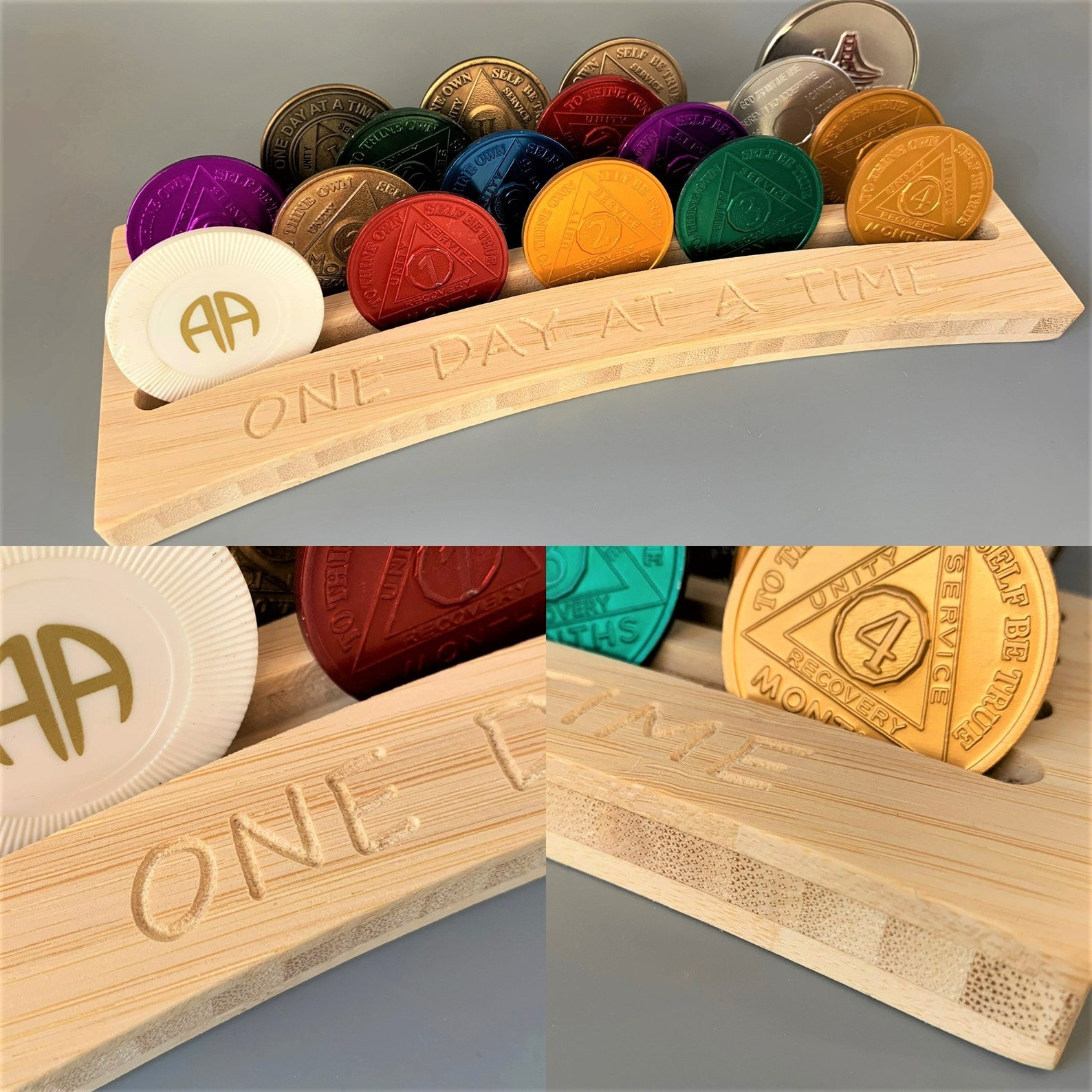 AA Chip Holder AA Coin Holder Sobriety Gift Recovery Gift Etsy