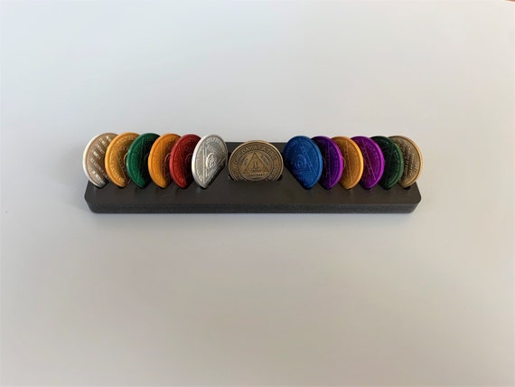 AA Chip Holder Tray, Coin Holder, Sobriety NA Recovery Men Women, Gift for  Recovering Alcoholic, Recovery Medallion, AA Chip Display Token 