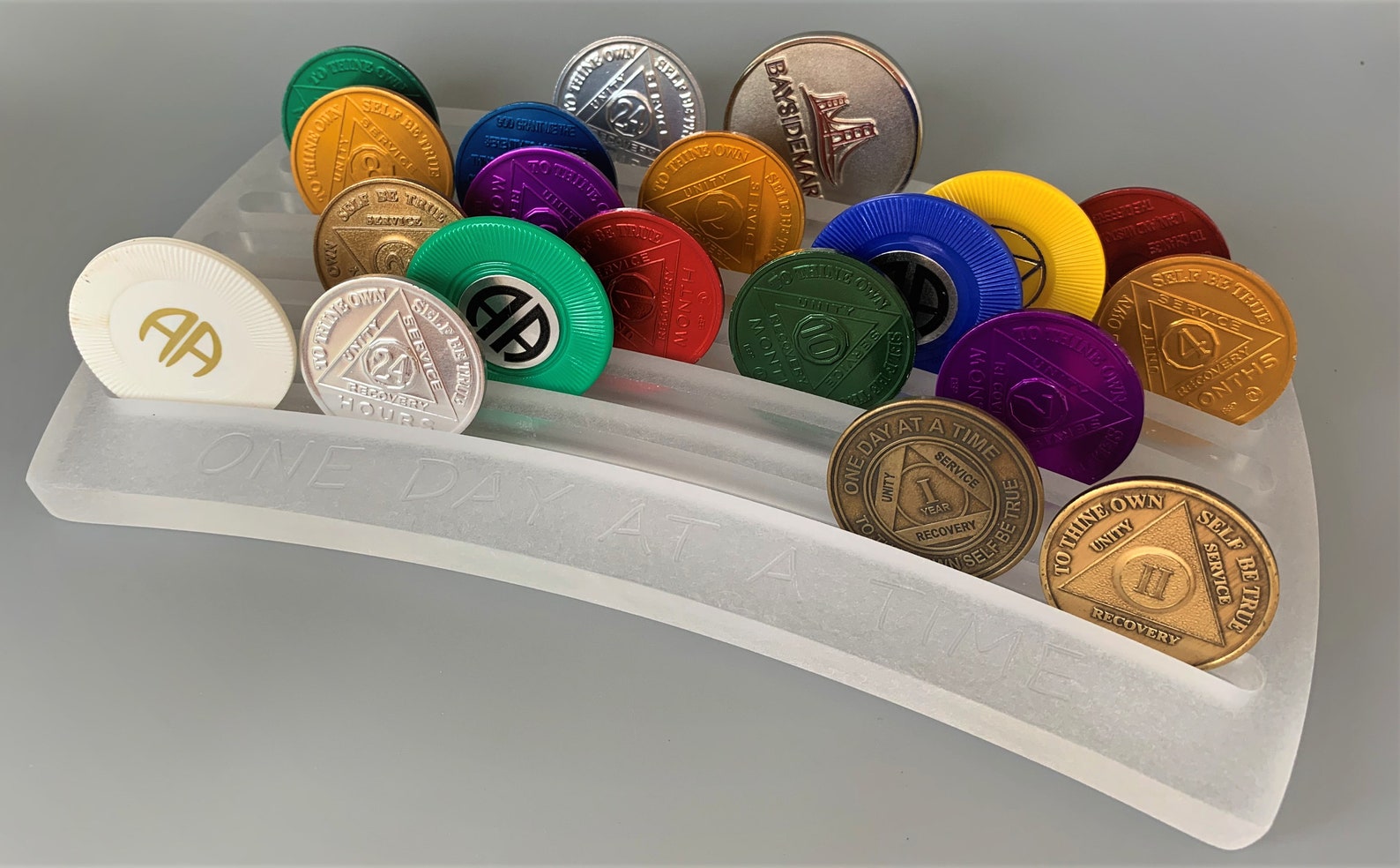 Large AA Chip Holder Alcoholics Anonymous Recovery Gifts AA Etsy