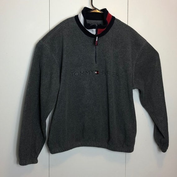 Vintage 90s Tommy Hilfiger Spell Out Fleece Street