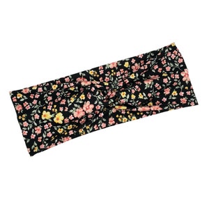 Spring Floral Headband, Nurse Headband, Turban Headband, Twist Knot, Hair wrap, Hairband, Workout Accessories