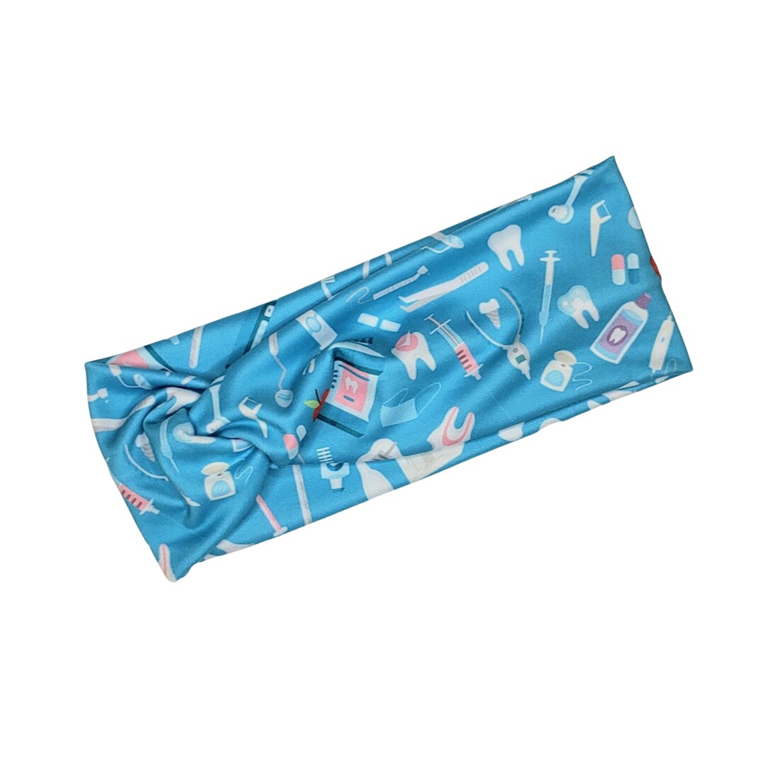 Dental Print Headband Medical Assistant Turban Headband Etsy