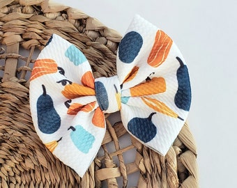 Fall Pumpkin Hair Bow