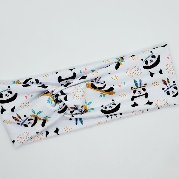 Panda Headband, Nurse Headband, Medical Assistant, Turban Headband, Twist Knot, Hair wrap,Hairband,Workout Accessories