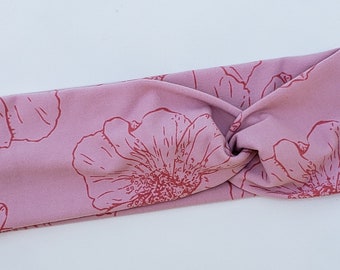 Floral Headband, Nurse Headband, Medical Assistant, Turban Headband, Twist Knot, Hair wrap, Hairband, Workout Accessories