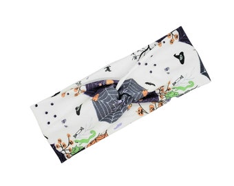 Halloween Print Headband, Nurse Headband, Medical Assistant, Turban Headband, Twist Knot, Hair wrap, Hairband, Workout Accessories