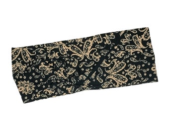 Damask Twist Knot Headband: Stretchy Hair Wrap
