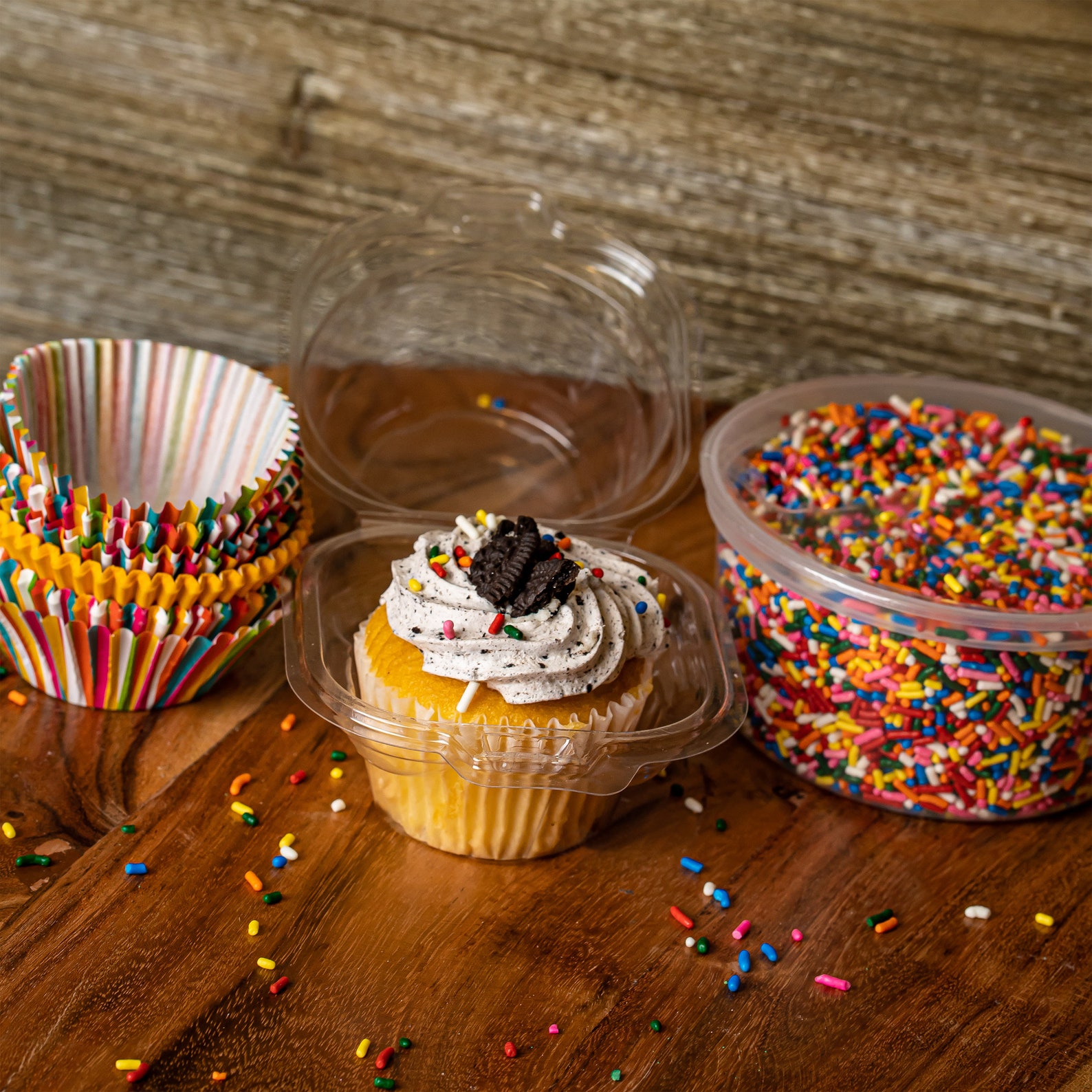 50 Pack Durable Cupcake Clamshell Boxes for Tall Cupcakes Etsy