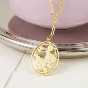 Collar con letra personalizada para mujer, regalo de cumpleaños, collar grabado de Heieloom, nombre personalizado en oro, joyería única para mujer.