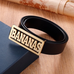 Bananas Belt Buckle,Custom Name Belt Buckle,BANANAS Belt Buckle image 1