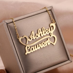 Collar con nombre personalizado, collar de corazón, regalos de boda, regalos del día de la madre, regalo del día de San Valentín