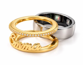 Bling Protective Bezel for Oura Ring 5/4,oura ring 5/4 covers,oura ring 5/oura ring 4 jacket,Customizd name cover for Oura Ring 5/4