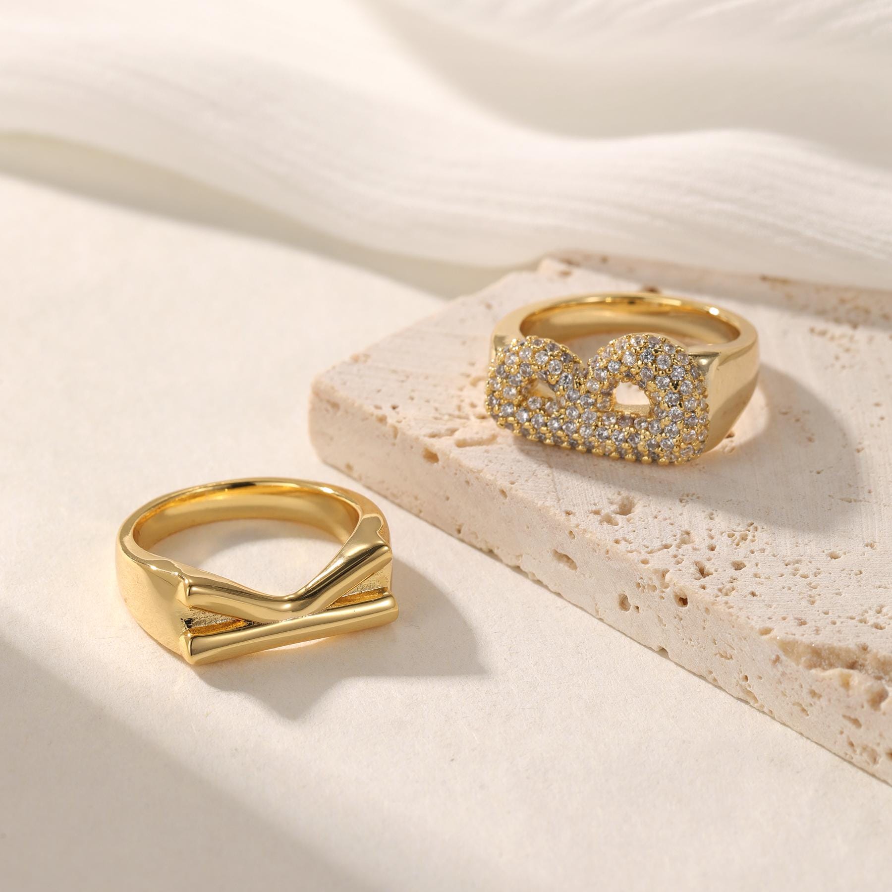 Custom Initial Gold Ring,3d Bubble Letter Rings for Couple,3d A-Z ...
