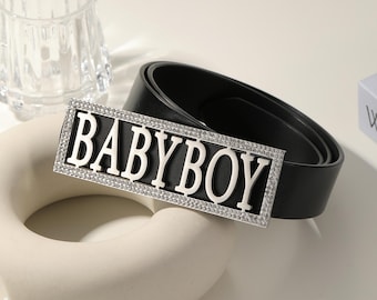 Personalized Rhinestone Name Belt Buckle,Custom BOYTOY belt buckles,Y2K Rhinestone Disco Party Accessory,Halloween party outfits