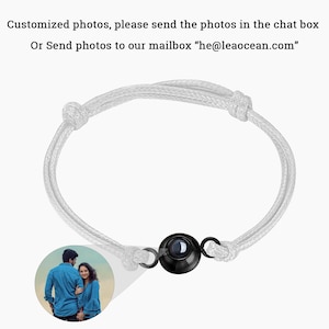 Pulsera con foto de proyección personalizada para mujer, pulsera con foto personalizada para mamá, joyería única, regalo para el Día de la Madre, joyería personalizada.