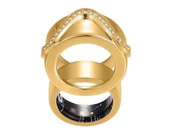 V‑Shape Decorative Ring Guard Cover for Oura Ring Gen 4 Gen 5, Bling Smart Ring Accessory for oura,oura ring 5/oura ring 4 jacket