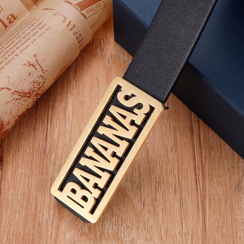 Bananas Belt Buckle,Custom Name Belt Buckle,BANANAS Belt Buckle image 3