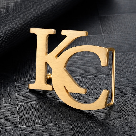 Buy KC Custom Name Stainless Steel Belt Buckle,2 Letters Belt