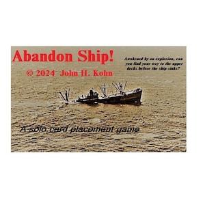 Abandonnez le navire ! - un jeu de révélation/placement de cartes en solo (PnP)