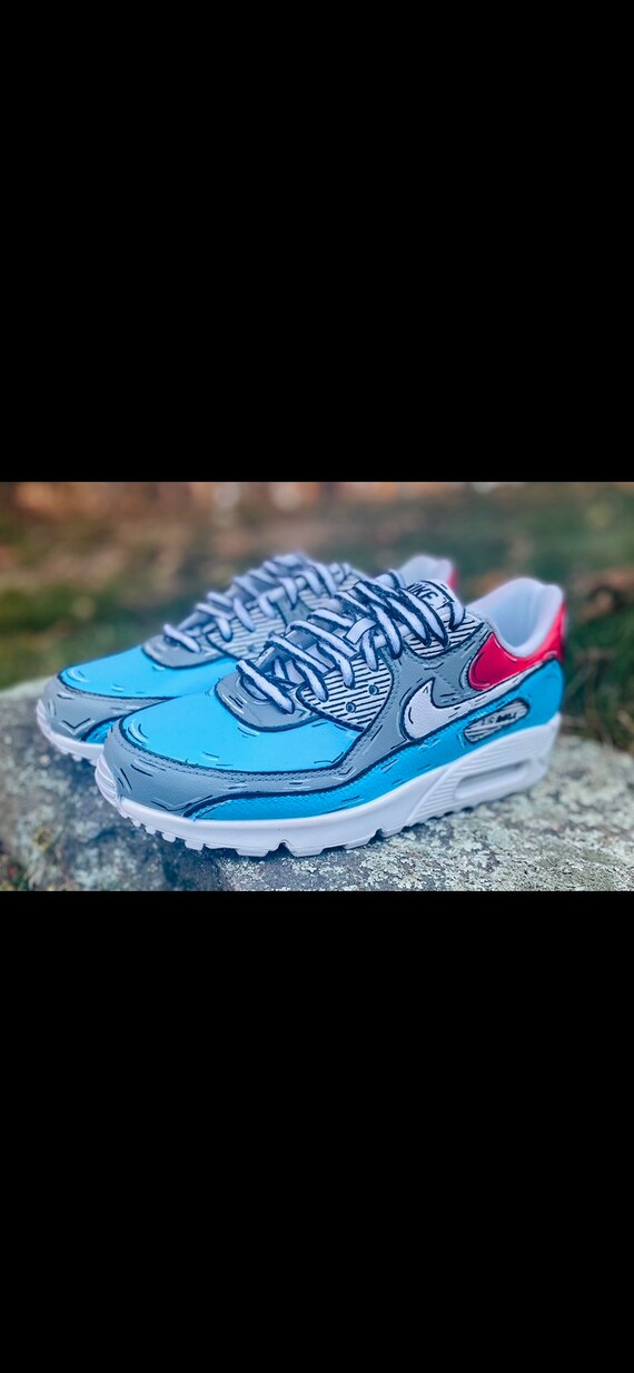 Personalizado pintado Nike Air Max 90s dibujos animados | Etsy España