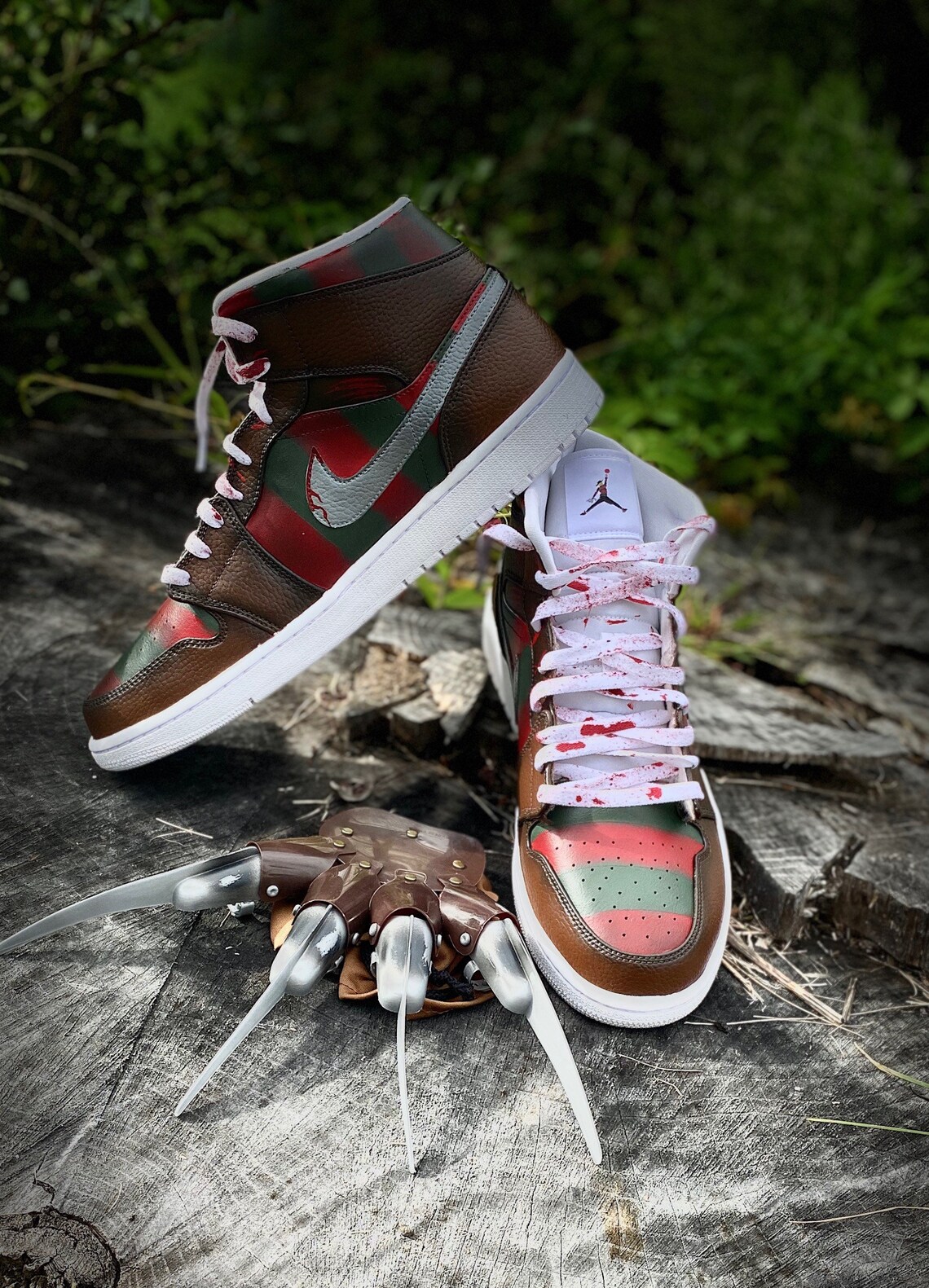 Custom Freddy Kruger Jordan 1 midd1. 2. Air Freddy is coming | Etsy