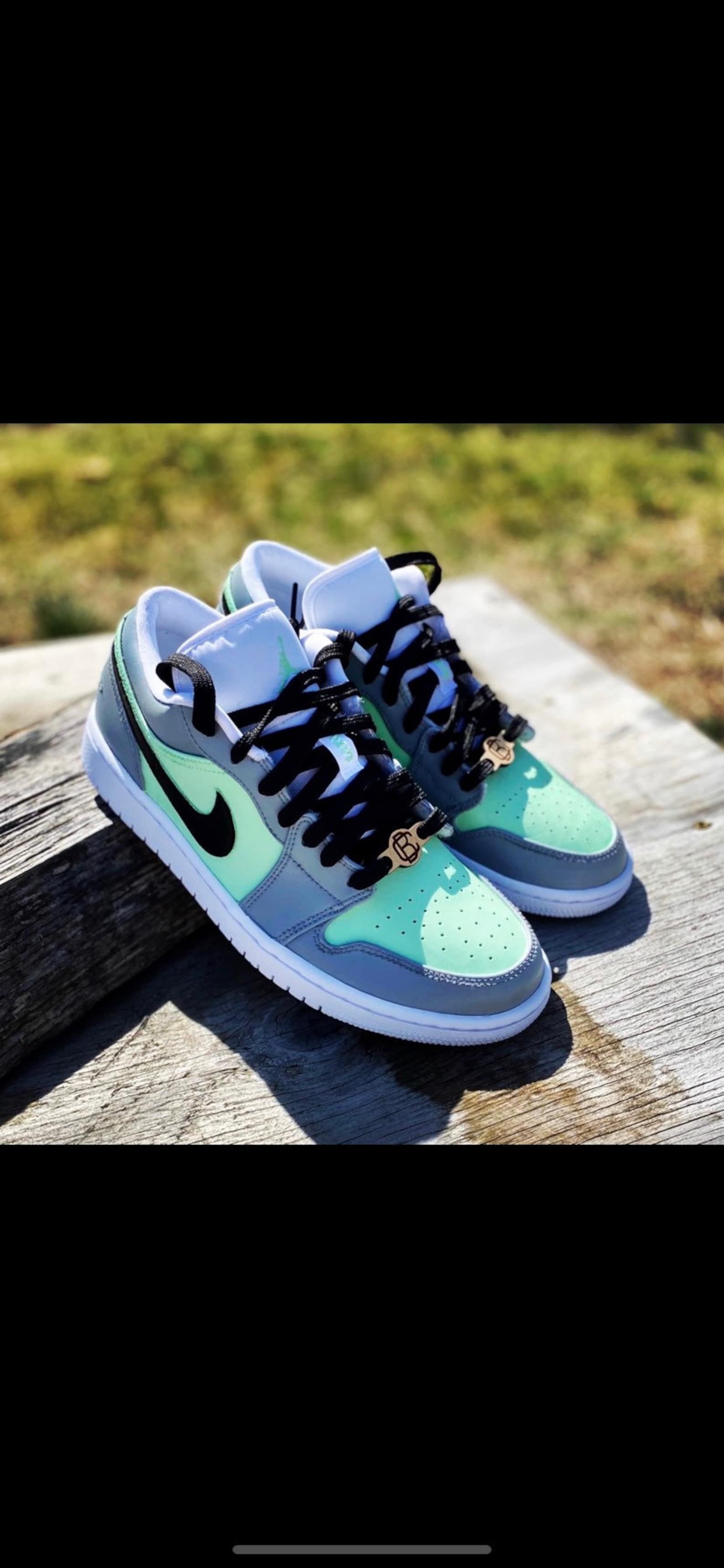 Custom painted Jordan 1 lows Etsy