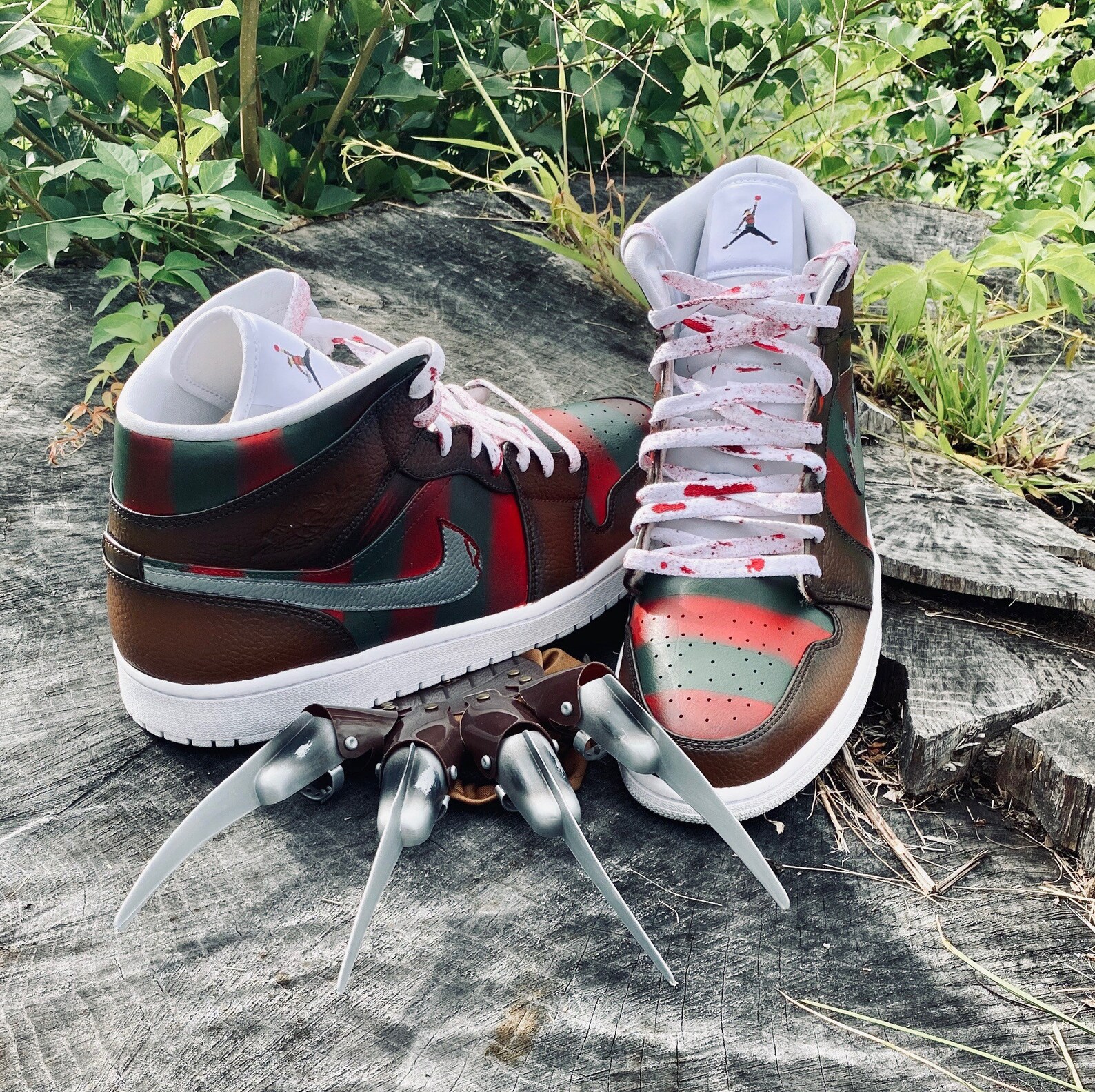 Custom Freddy Kruger Jordan 1 midd1. 2. Air Freddy is coming | Etsy