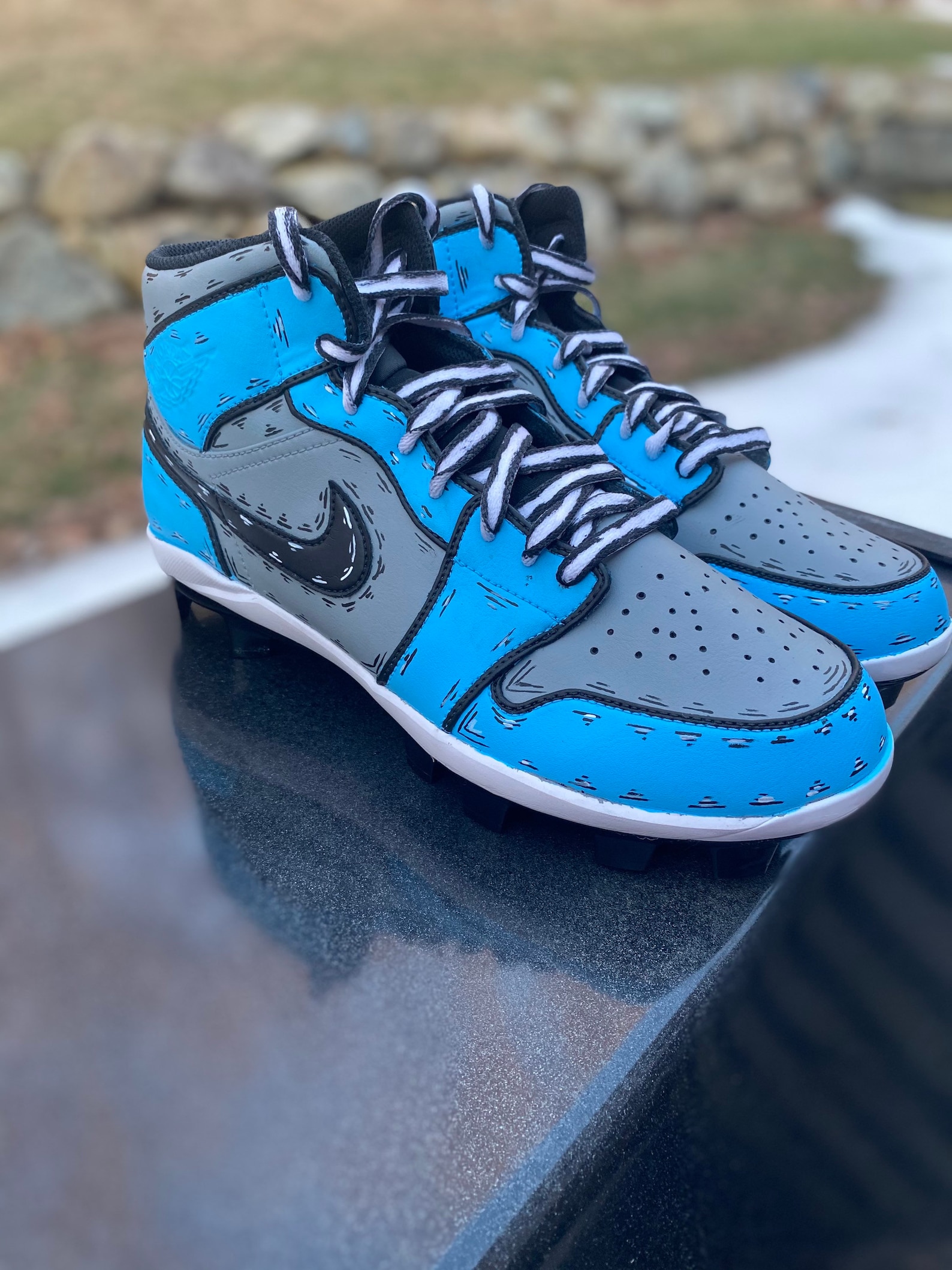 custom jordan 1 baseball cleats